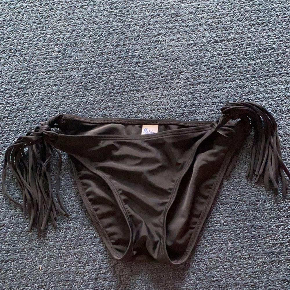 Plain black bikini bottoms
